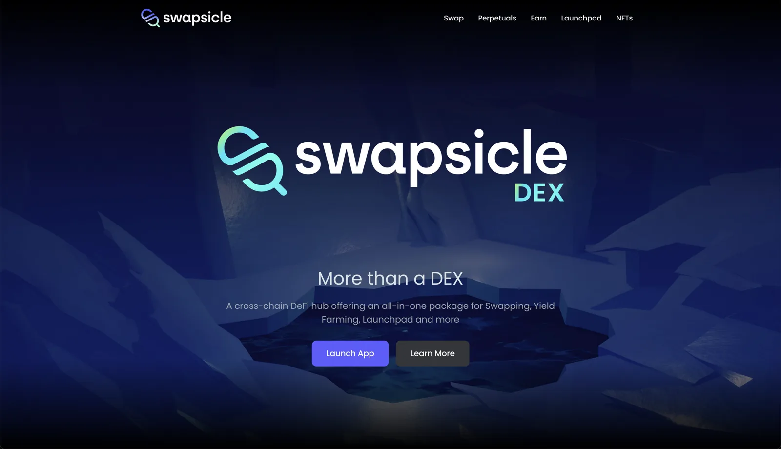 Swapsicle landing page portfolio interface